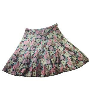 Skirt Size 14 Multicolor dark floral whimsigoth cottagecore fairy villager lined